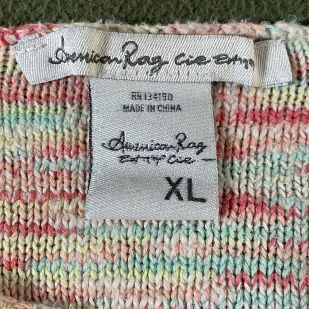 American Rag fringed. Multi-color. Size XL. Chest approx 20 inches - Picture 2 of 8